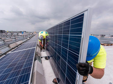 Solar installation at iPort, New Jersey