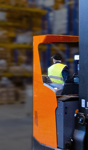 Prologis Operations Solutions vorkheftruck in een warehouse Prologis Operations Solutions vorkheftruck in een warehouse