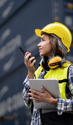Vrouwelijke medewerker van Prologis Workforce-oplossingen. Vrouwelijke medewerker van Prologis Workforce-oplossingen.